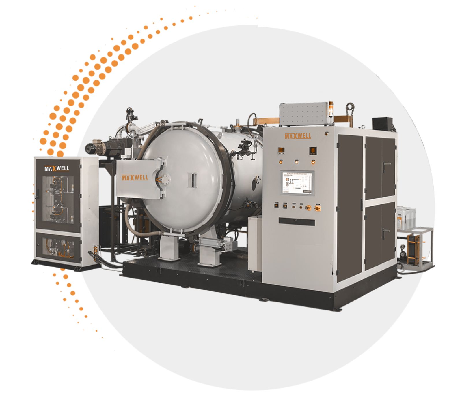 Industrial vacuum heat treatment furnace for hardening slitter knives and blades