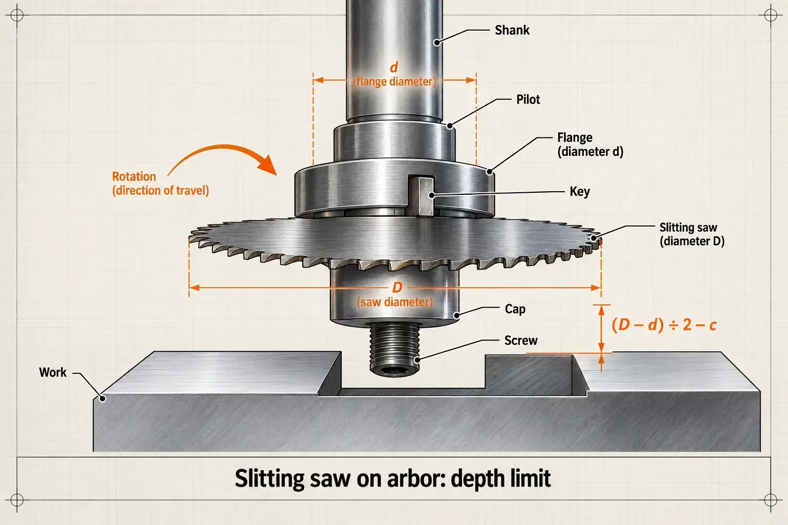 Slitting Saw Arbors: How to Choose One, Mount the Saw and Set Up the Cut
